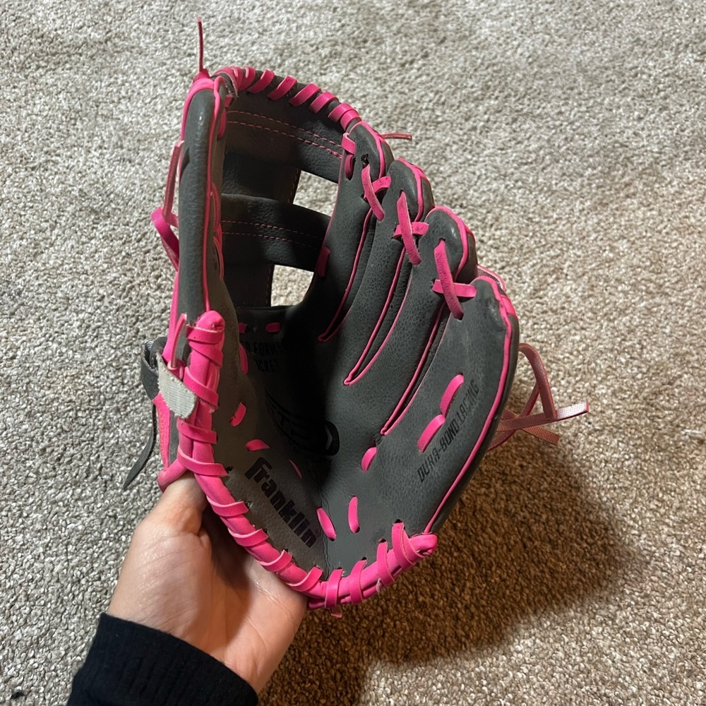 Rawlings Pink and Gray Baseball Glove